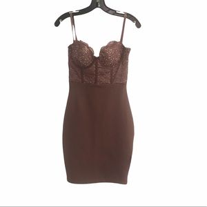 Revamped Lace bodice Mauve dress size Small